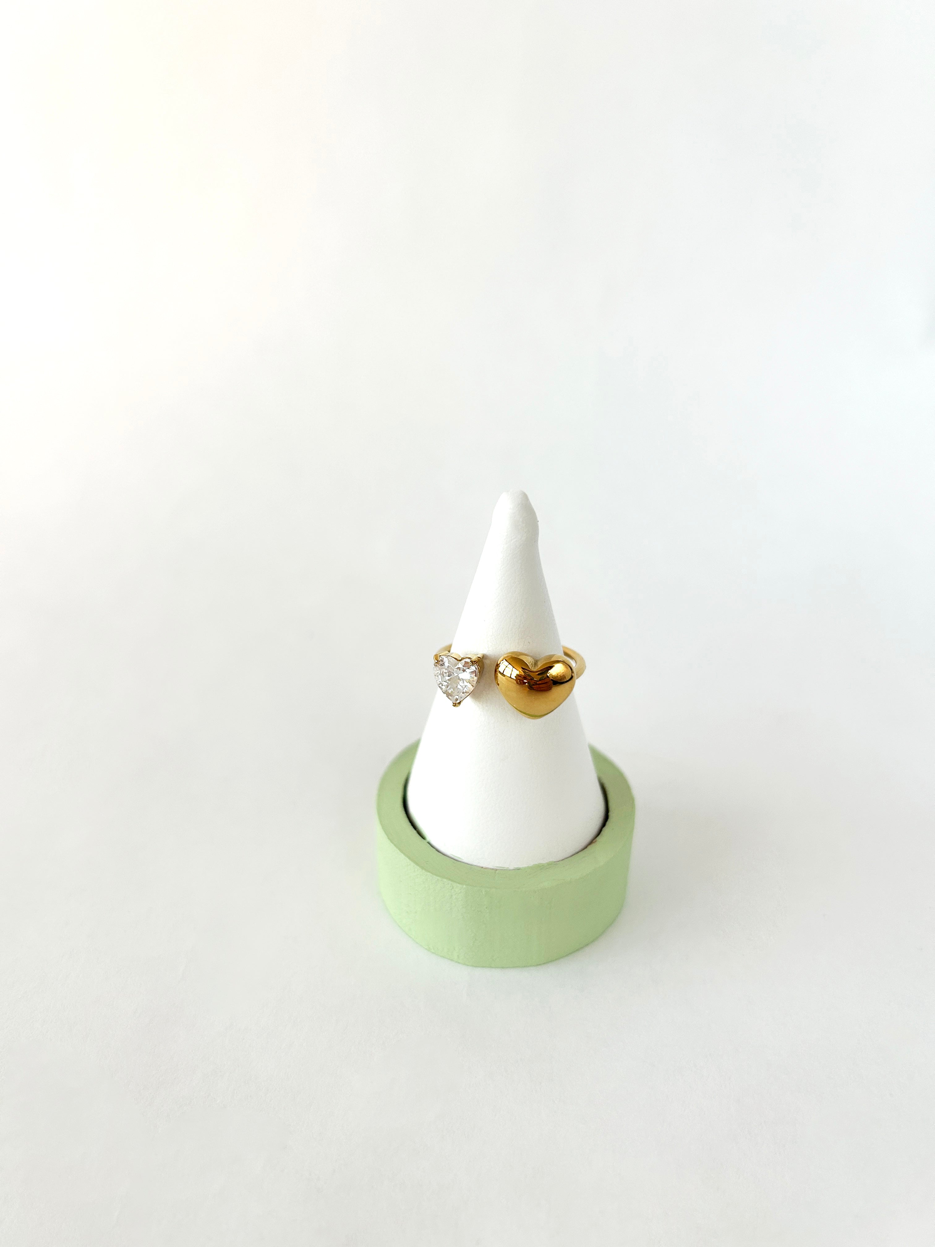 Ring Zoe Heart Clear Zircon Ring Zoe in 18K Gold – Olivina Lua